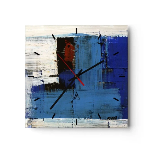 Nástenné hodiny - Tajomstvo modrej - 30x30 cm