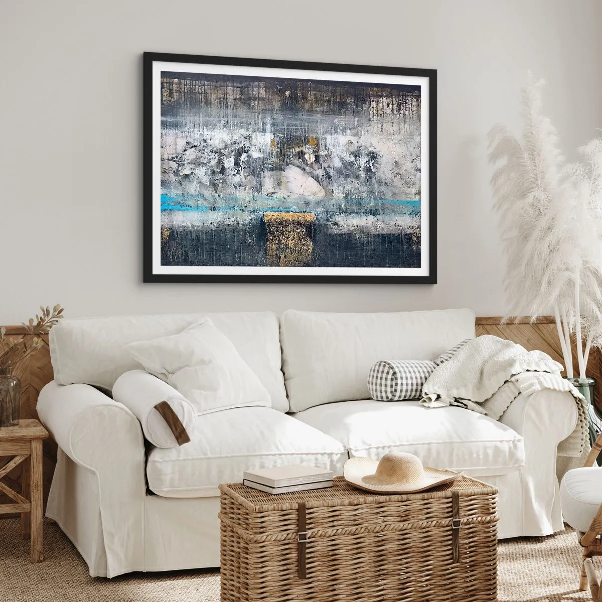 Plagát v čiernom ráme - Ako na ľade, tak aj na hrude - 91x61 cm