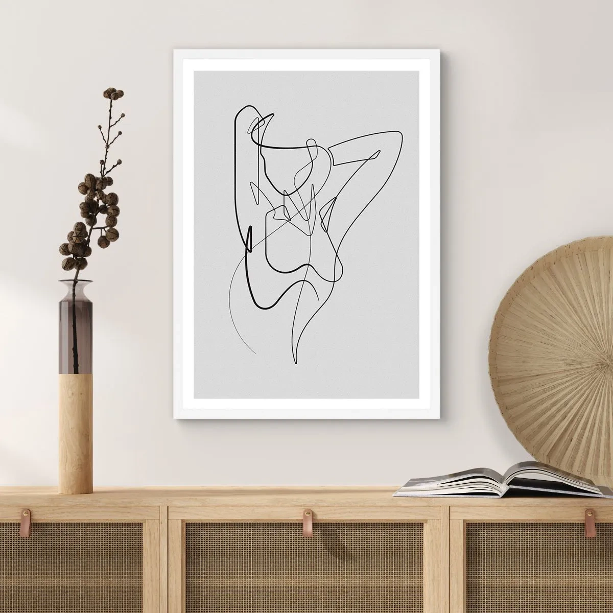 Plagát v bielom ráme - Ty si záhada… - 40x50 cm