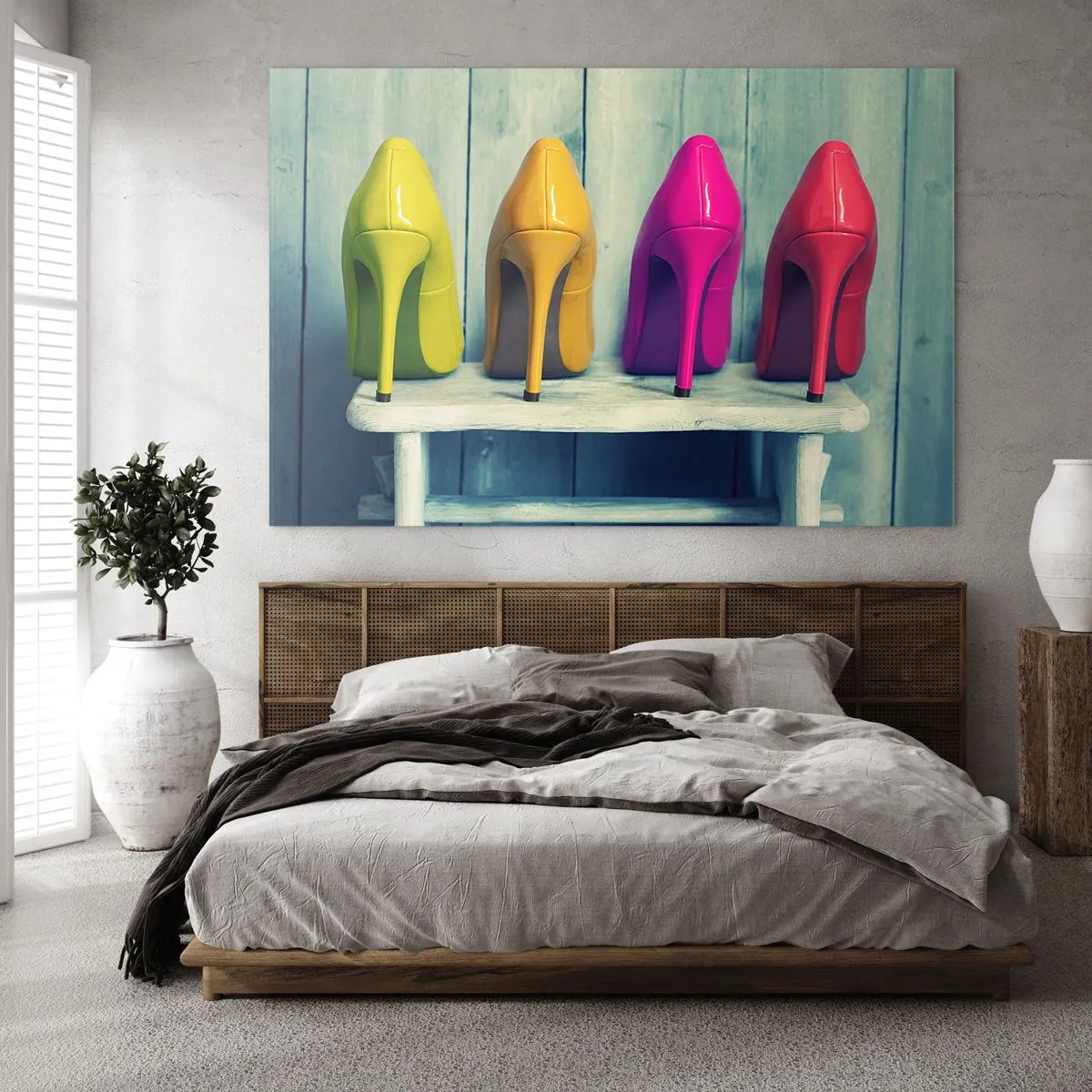 Obraz na skle - Prechádzkou po dúhe - 120x80 cm