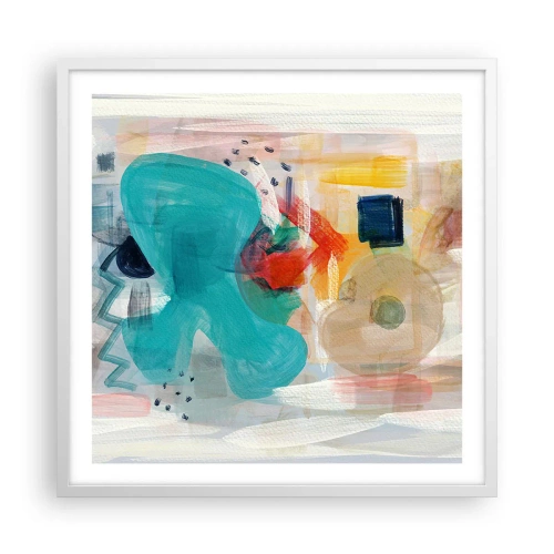 Plagát v bielom ráme - Farebná hra - 60x60 cm
