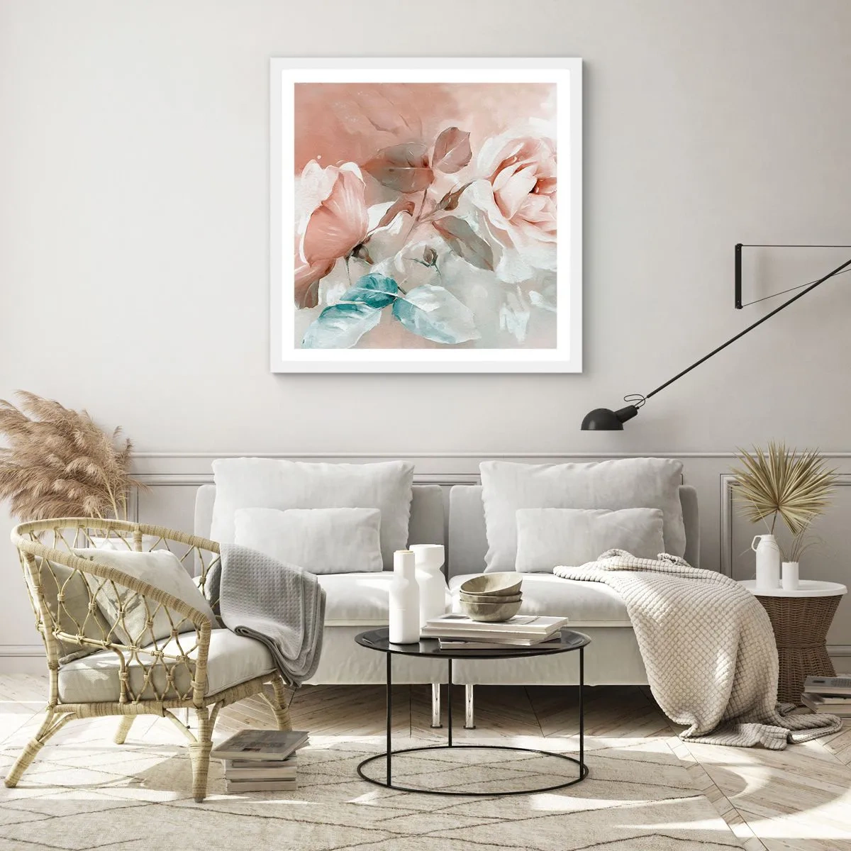 Plagát v bielom ráme - Duch romantizmu - 40x40 cm