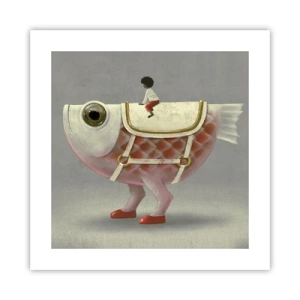 Plagát - Rybí jazdec - 40x40 cm