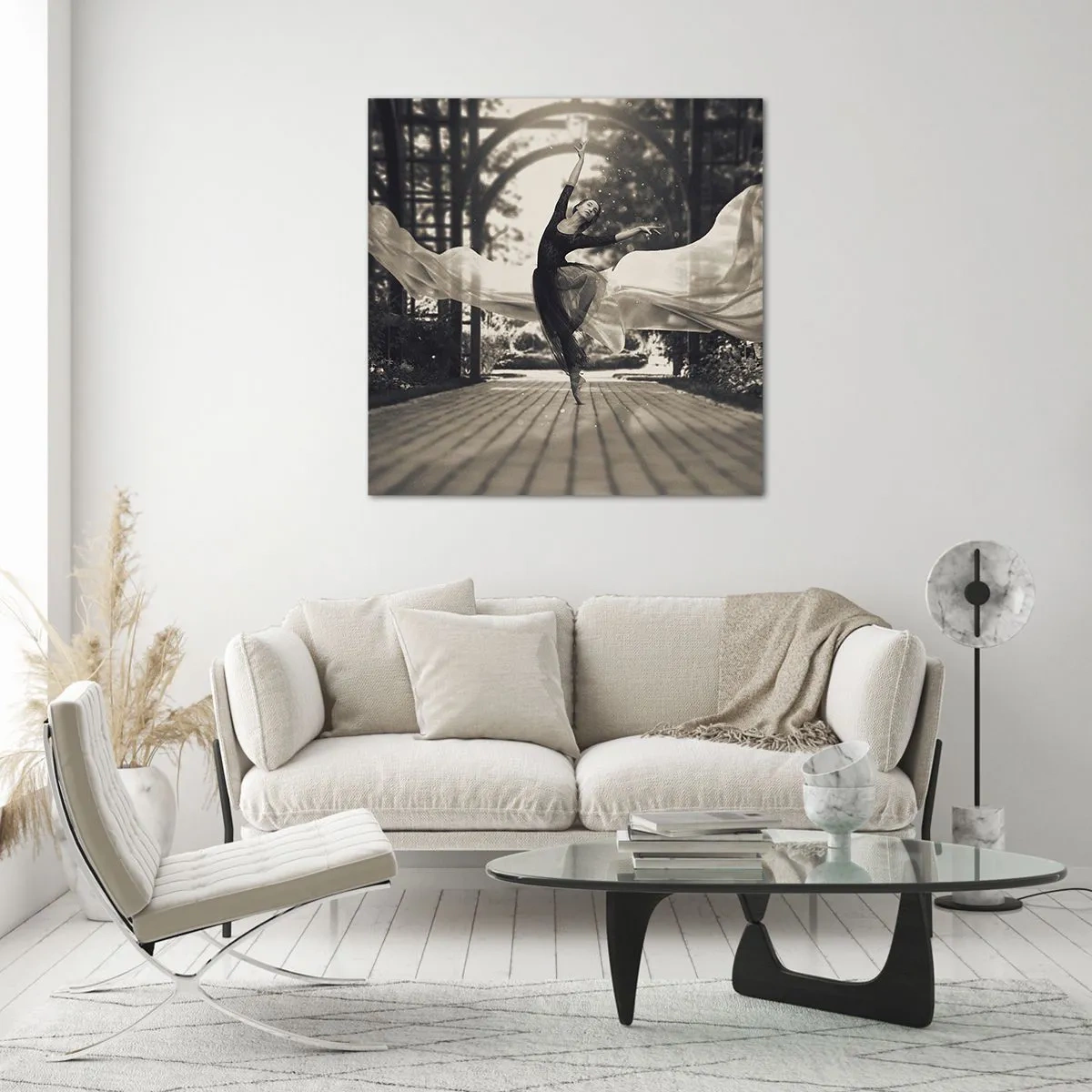 Obraz na skle - Tanec ducha záhrady - 30x30 cm