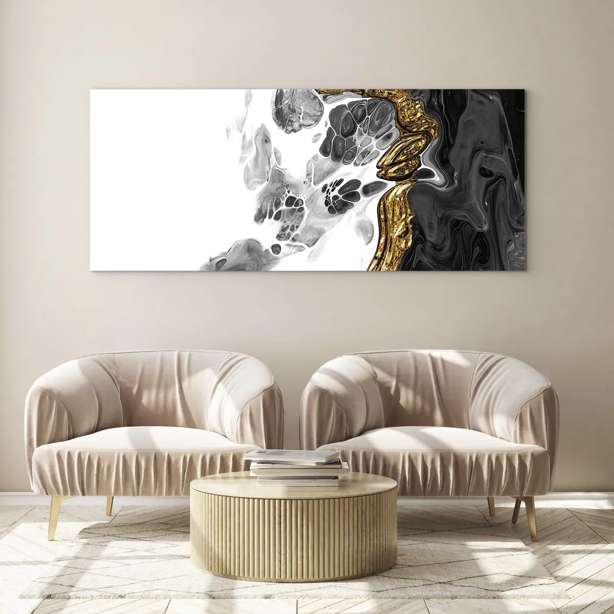 Obraz na skle - Organická kompozícia - 120x50 cm