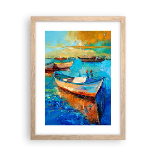 Plagát v ráme zo svetlého duba - V južnom zálive - 30x40 cm