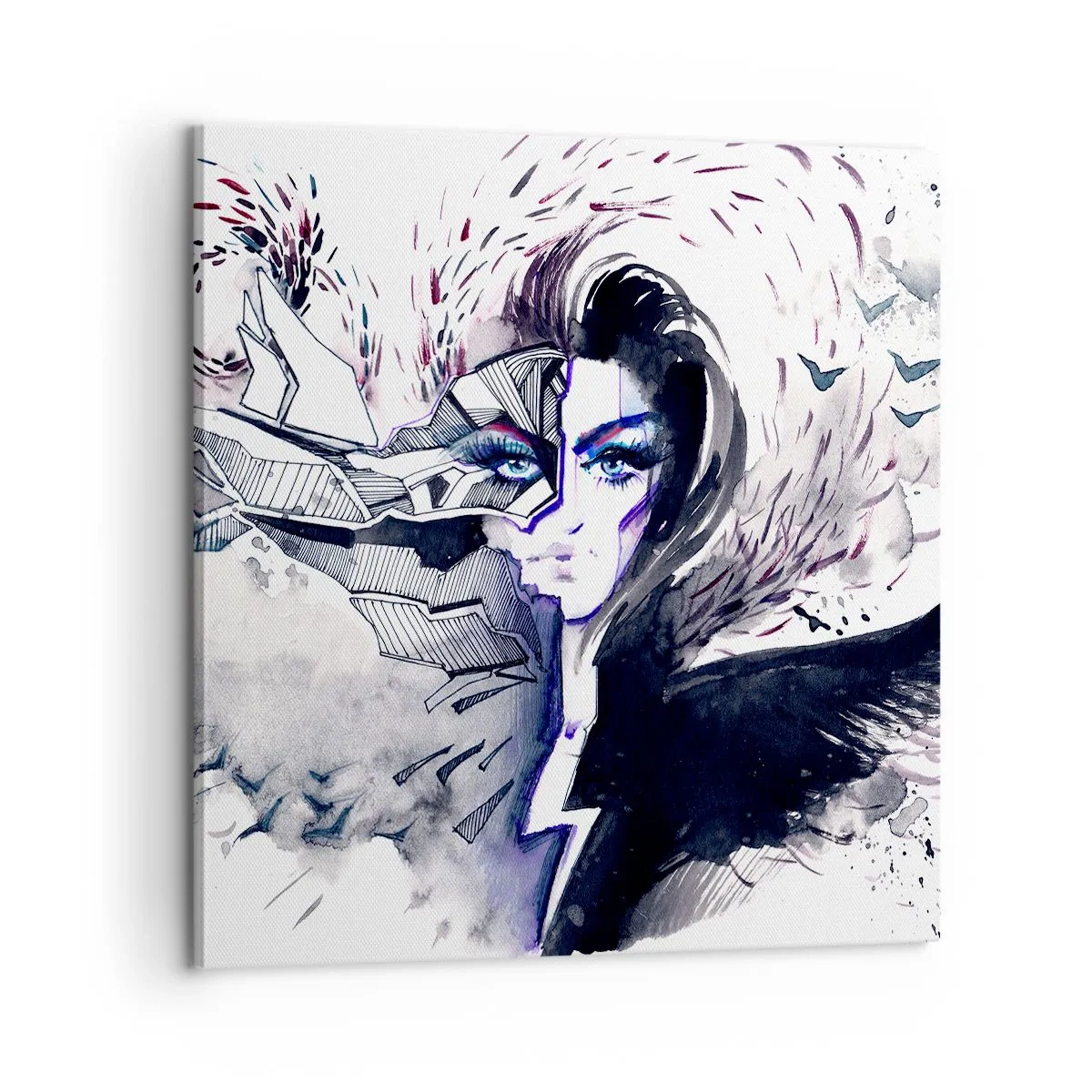 Obraz na plátne - Démonická a krásna - 60x60 cm