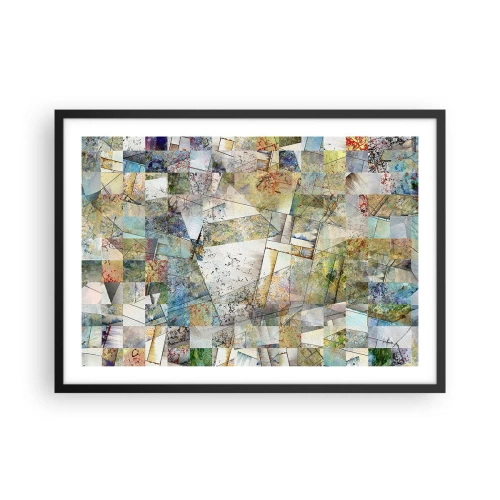 Plagát v čiernom ráme - Geometrické preskupenie - 70x50 cm