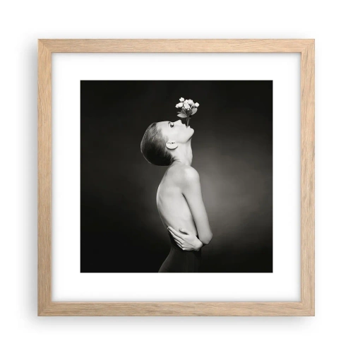 Plagát v ráme zo svetlého duba - Excentrická elegancia - 30x30 cm