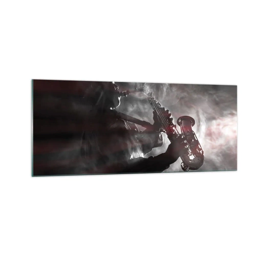 Obraz na skle - V oparoch jazzu - 100x40 cm