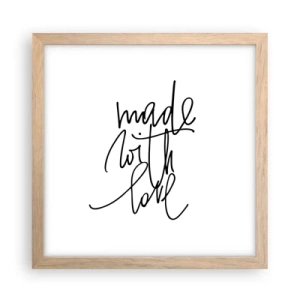 Plagát v ráme zo svetlého duba - Najlepšia značka - 30x30 cm