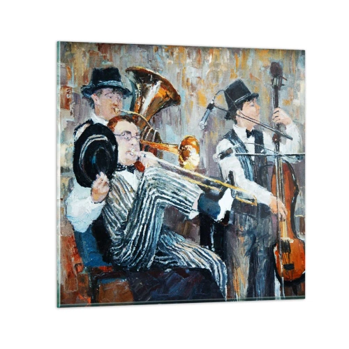 Obraz na skle - Celý tento jazz - 70x70 cm