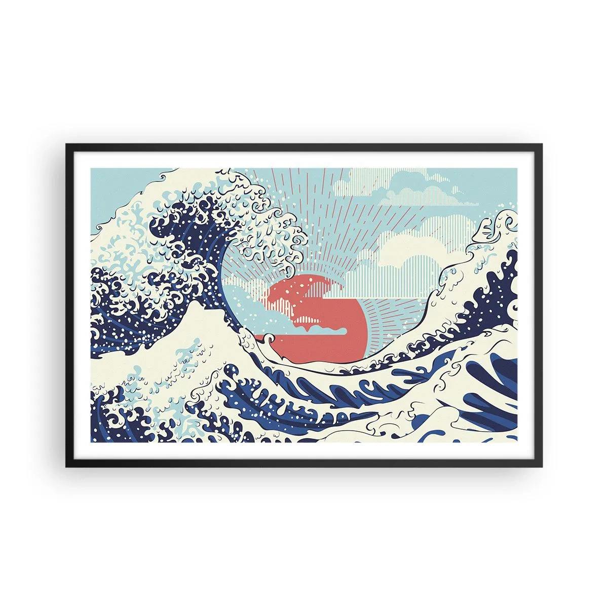 Plagát v čiernom ráme - Z japonských inšpirácií - 91x61 cm
