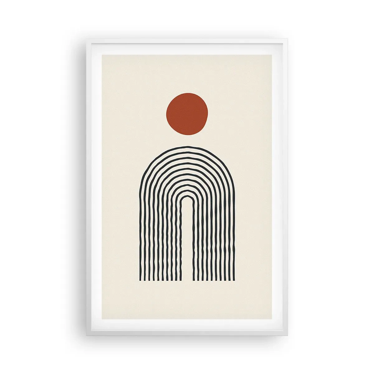 Plagát v bielom ráme - Magnetizmus tvarov a farieb - 61x91 cm