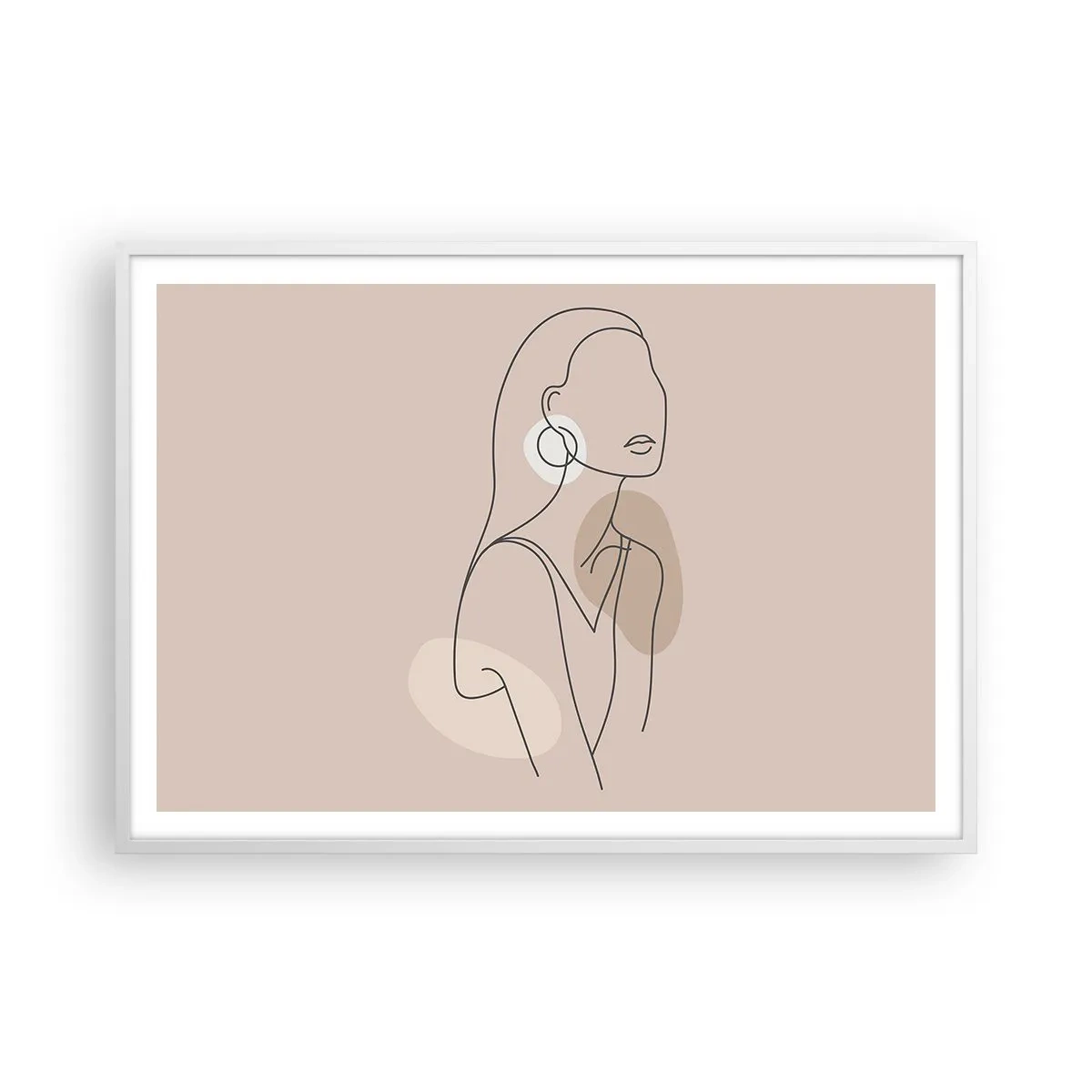 Plagát v bielom ráme - Dievčenská ikona - 100x70 cm