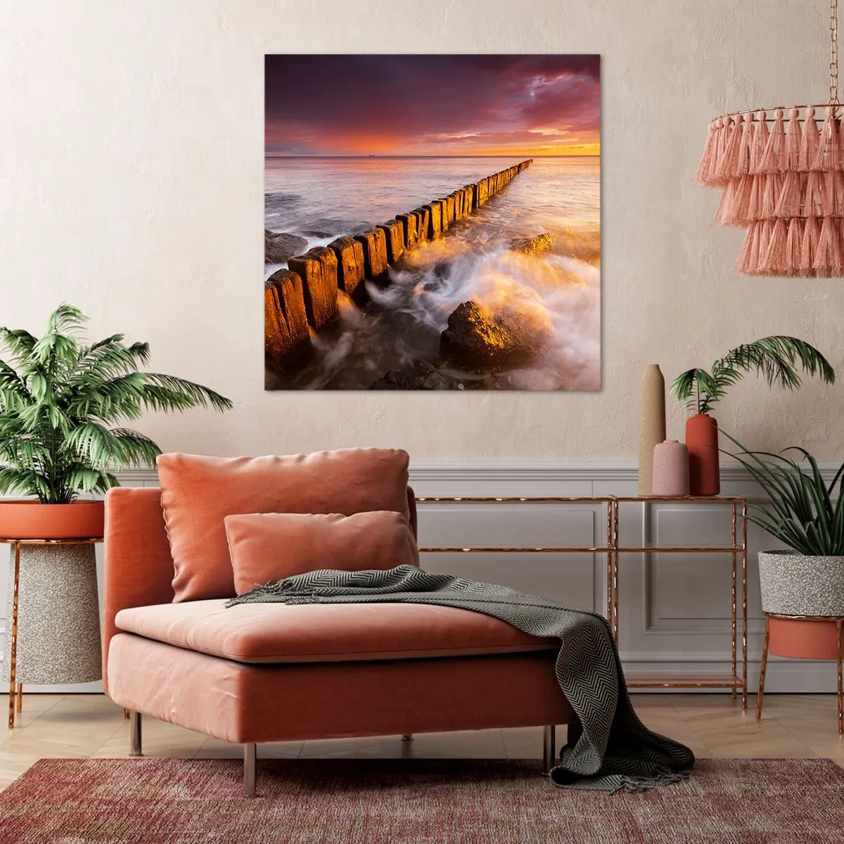 Obraz na plátne - Jemnosť vĺn - 70x70 cm