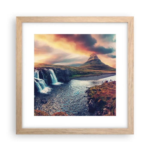 Plagát v ráme zo svetlého duba - V majestáte prírody - 30x30 cm