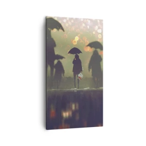 Obraz na plátne - Z perspektívy kvapky dažďa - 45x80 cm