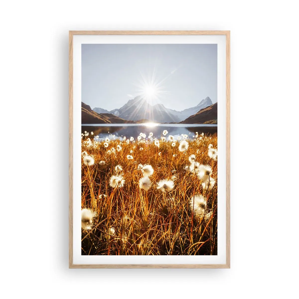 Plagát v ráme zo svetlého duba - Tvrdosť skál, mäkkosť tráv - 61x91 cm