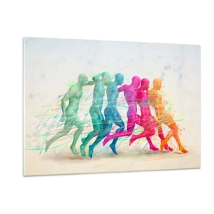 Obraz na skle - Harmónia pohybu - 120x80 cm