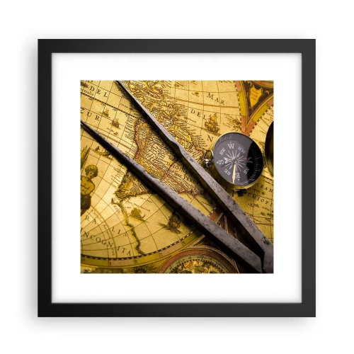 Plagát v čiernom ráme - Kde sú tie poklady? - 30x30 cm