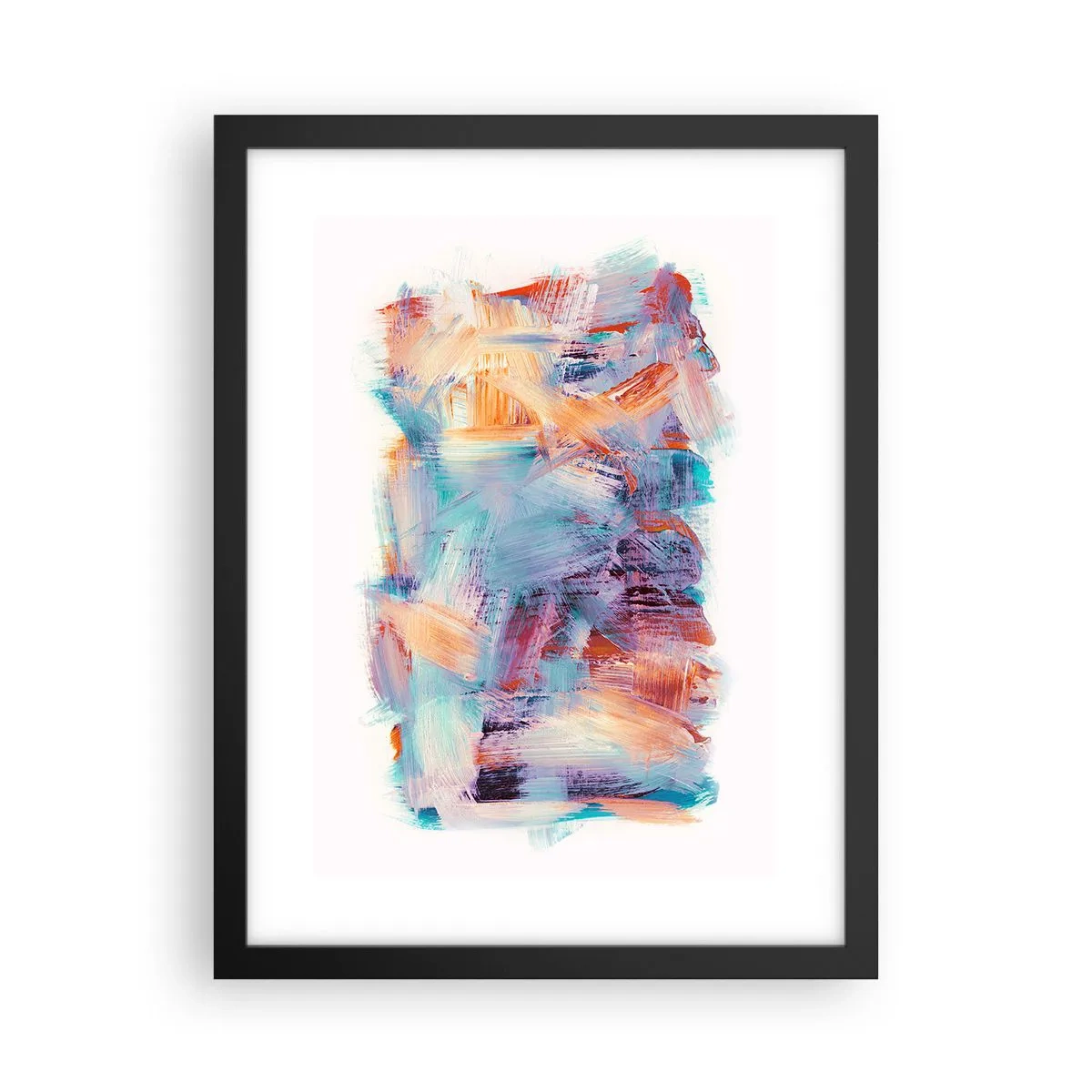 Plagát v čiernom ráme - Farebný neporiadok - 30x40 cm
