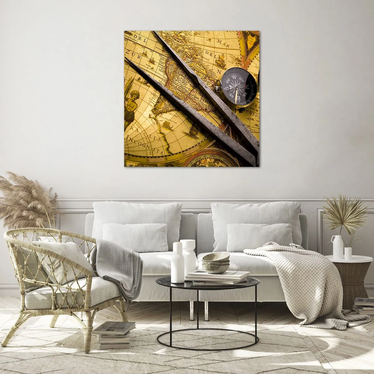 Obraz na skle - Kde sú tie poklady? - 40x40 cm