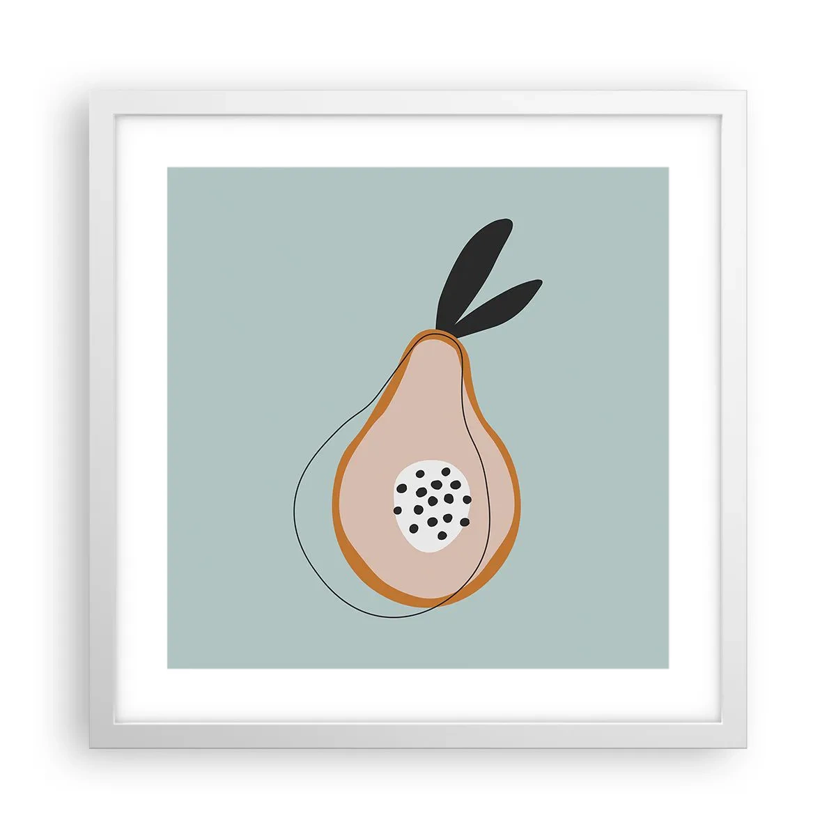 Plagát v bielom ráme - Prenikanie do podstaty vecí - 40x40 cm