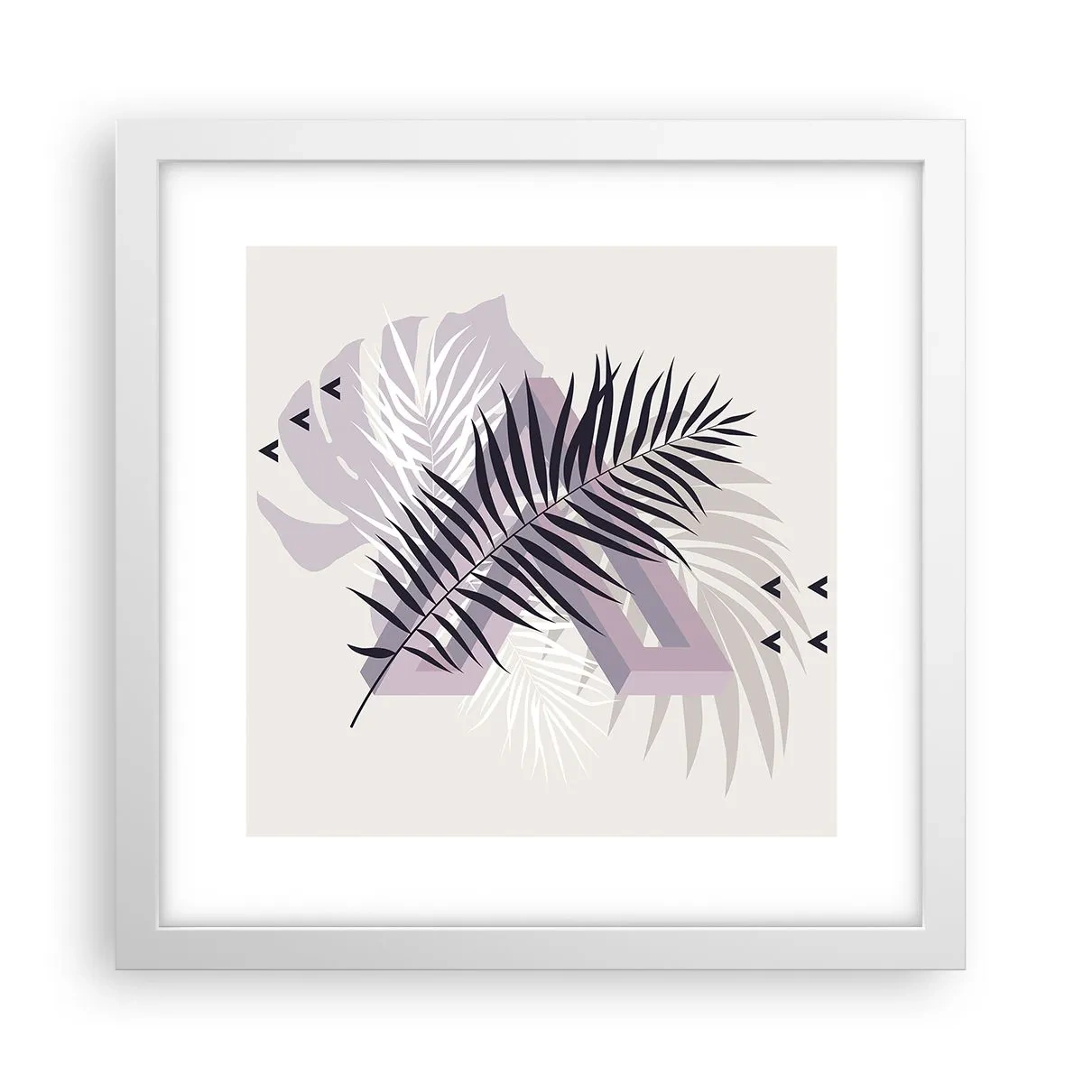 Plagát v bielom ráme - Tieň tieňa - 30x30 cm