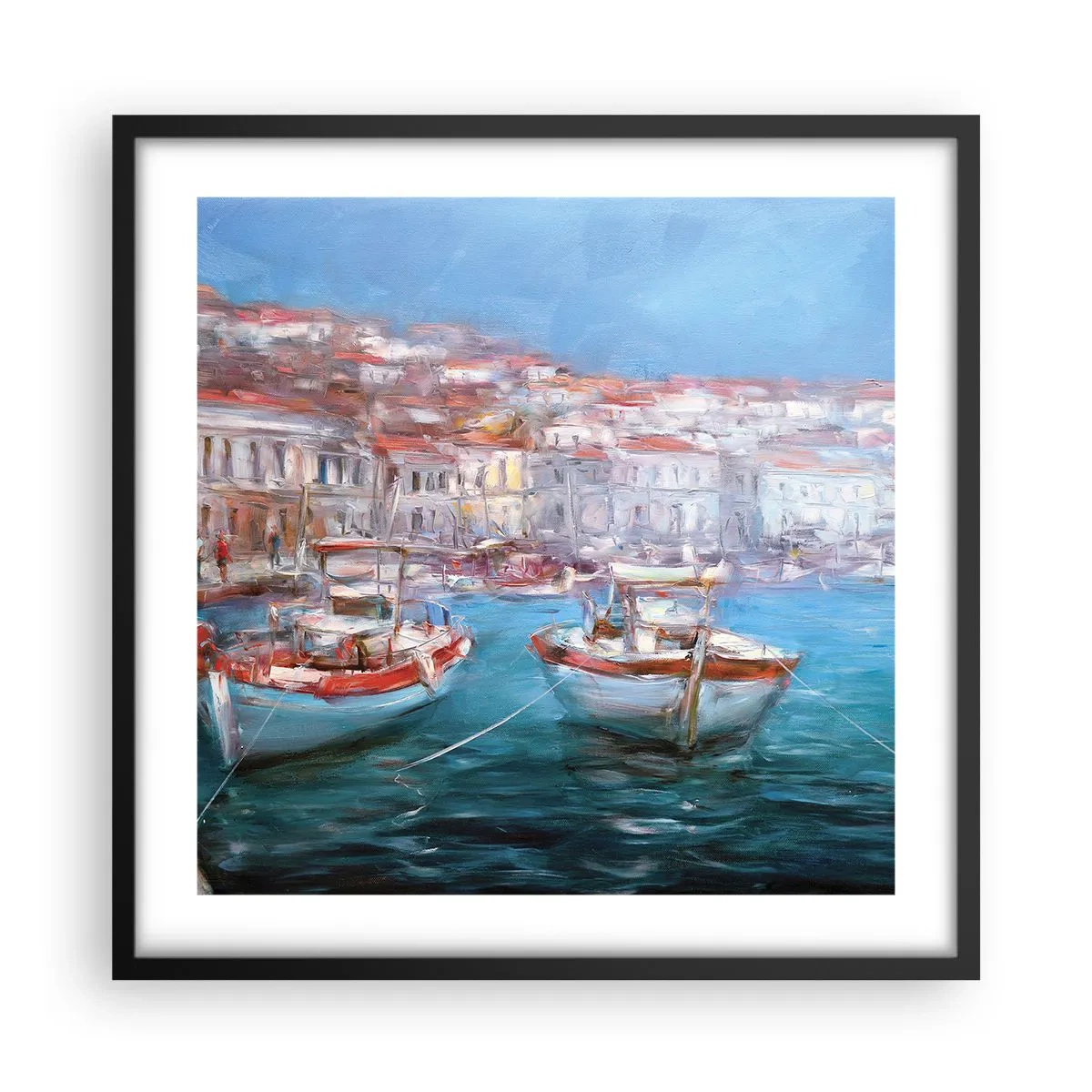 Plagát v čiernom ráme - Taliansky záliv - 50x50 cm