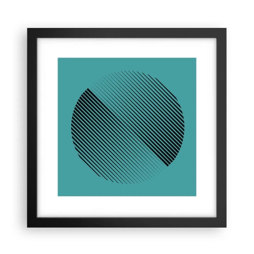 Plagát v čiernom ráme - Kruh – geometrická variácia - 30x30 cm
