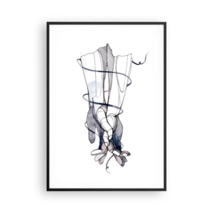 Plagát v čiernom ráme - Štúdia o dotyku - 70x100 cm