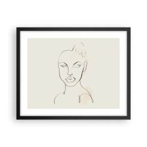 Plagát v čiernom ráme - Obrys zmyselnosti - 50x40 cm