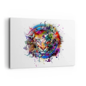 Obraz na plátne - Skrýva sa za dúhovým závojom - 100x70 cm