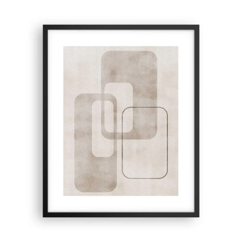 Plagát v čiernom ráme - Geometrická fúga - 40x50 cm