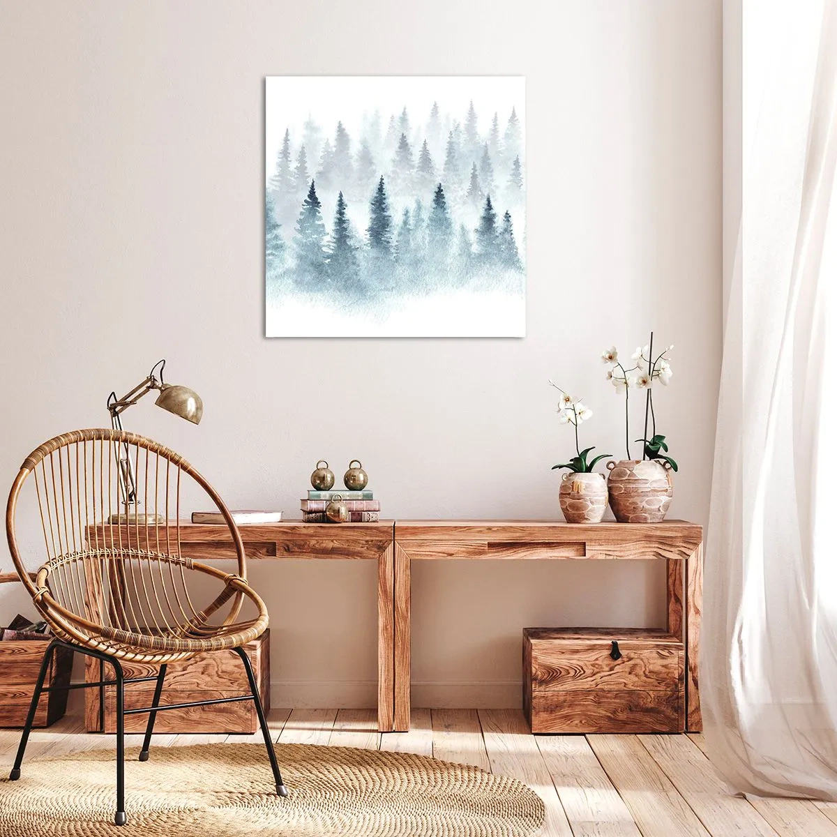 Obraz na plátne - Zahalené hmlou - 70x70 cm