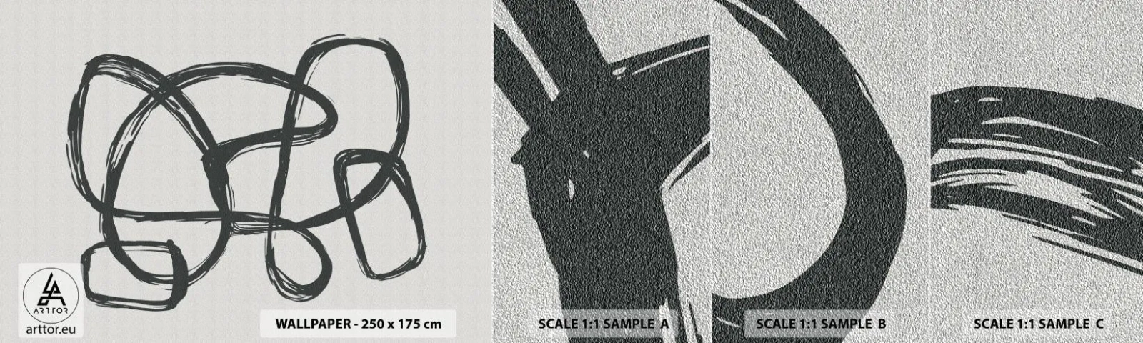 Vzorka fototapety Premium Sand - Abstrakcie v slučke - Boho, Kus, Minimalistický - 100x30 cm