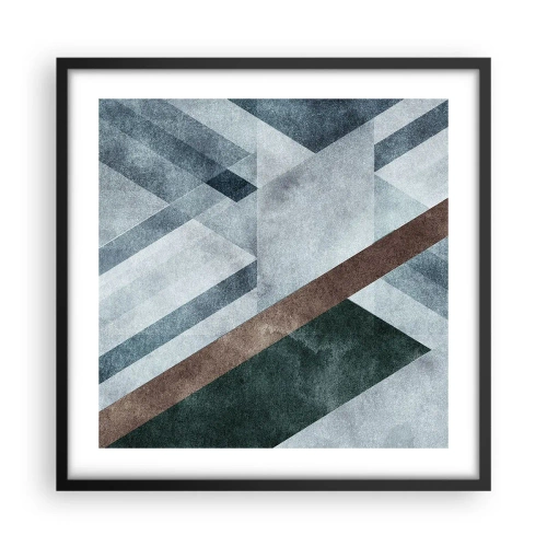 Plagát v čiernom ráme - Sofistikovaná elegancia geometrie - 50x50 cm