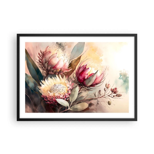 Plagát v čiernom ráme - Z profilu a en face - 70x50 cm