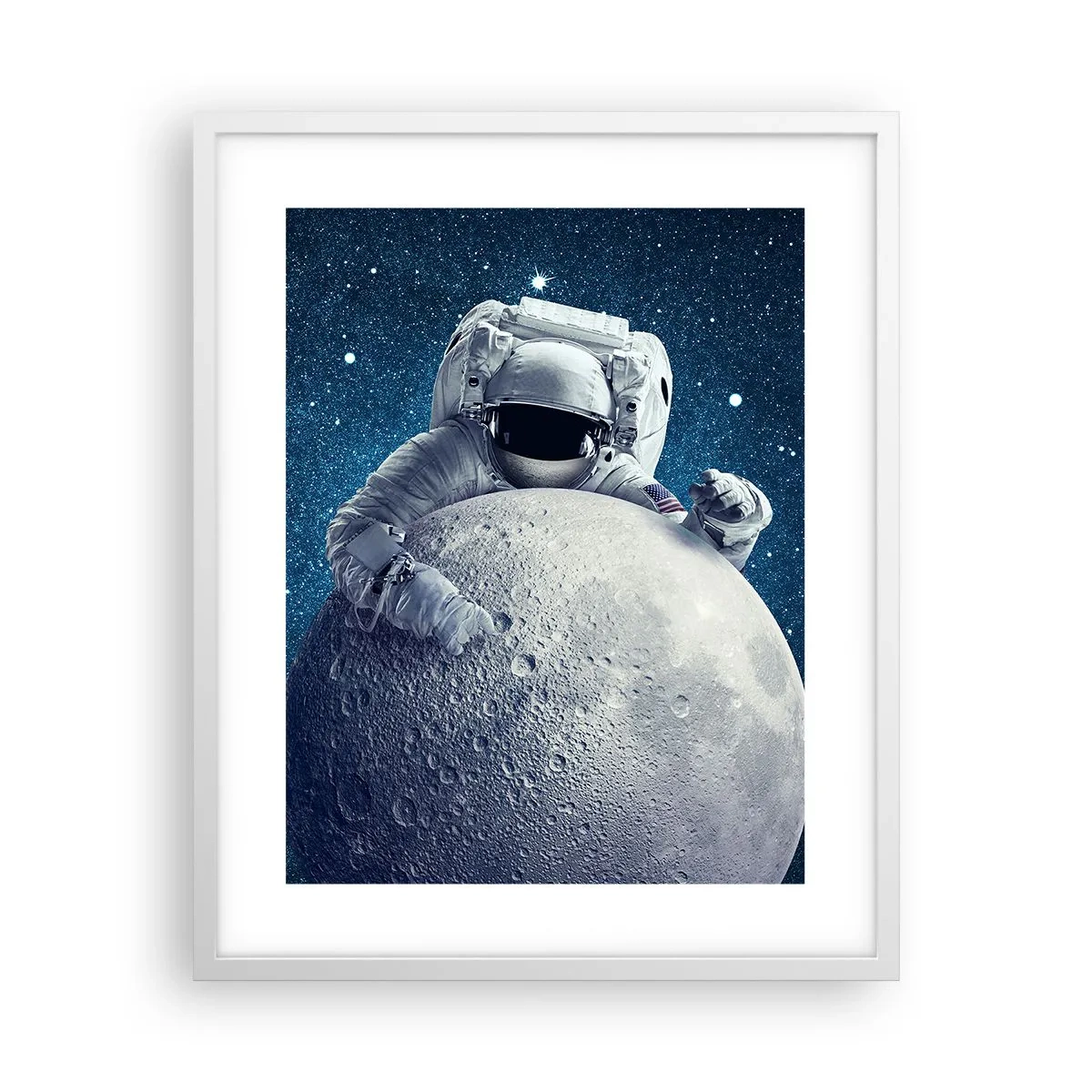 Plagát v bielom ráme - Vesmírny vtipkár - 40x50 cm
