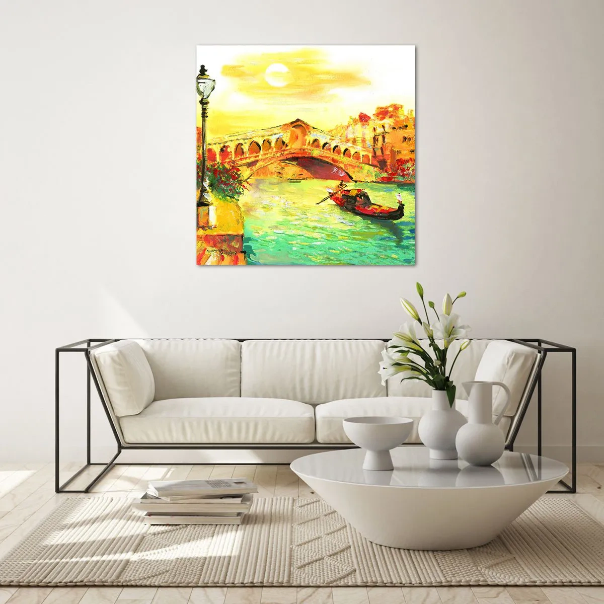 Obraz na skle - Púť zamilovaných - 50x50 cm