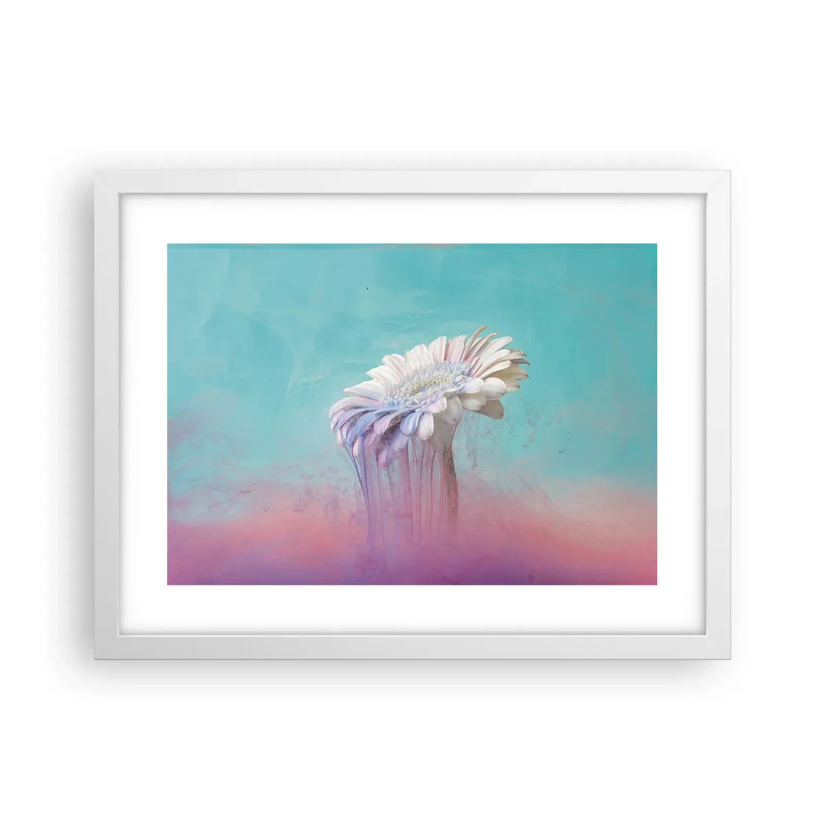 Plagát v bielom ráme - Záhrobia kvetín - 40x30 cm