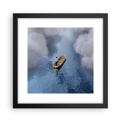Plagát v čiernom ráme - Život – cesta – neistota - 30x30 cm