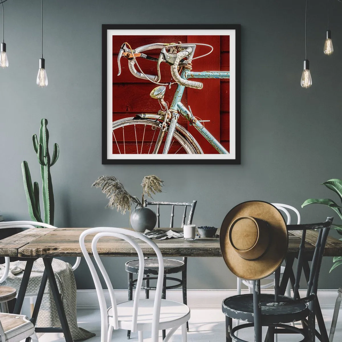 Plagát v čiernom ráme - Stvorený pre víťazstvo - 40x40 cm