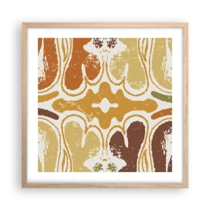 Plagát v ráme zo svetlého duba - Sentimentálna abstrakcia - 50x50 cm