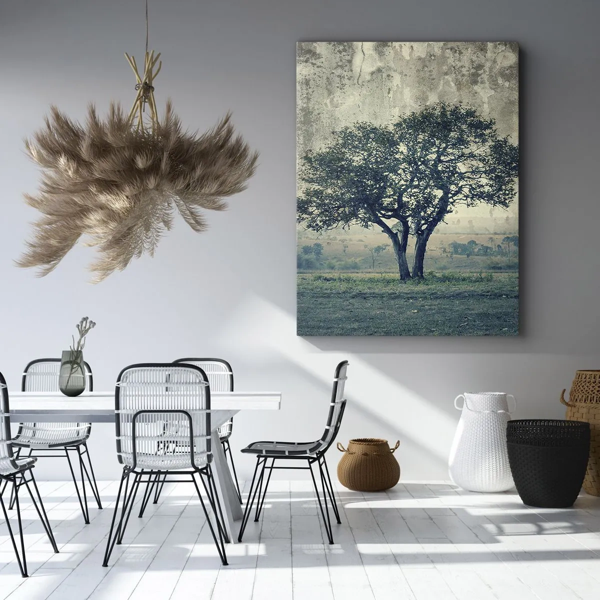 Obraz na plátne - Jabloň na modrom poli? - 50x70 cm