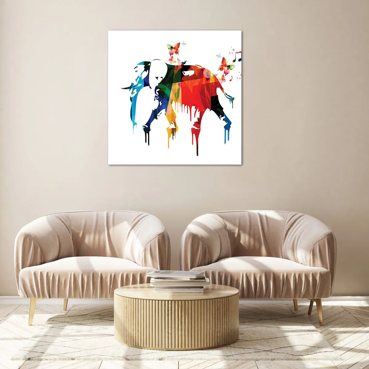 Obraz na skle - Tancovať môže každý - 70x70 cm