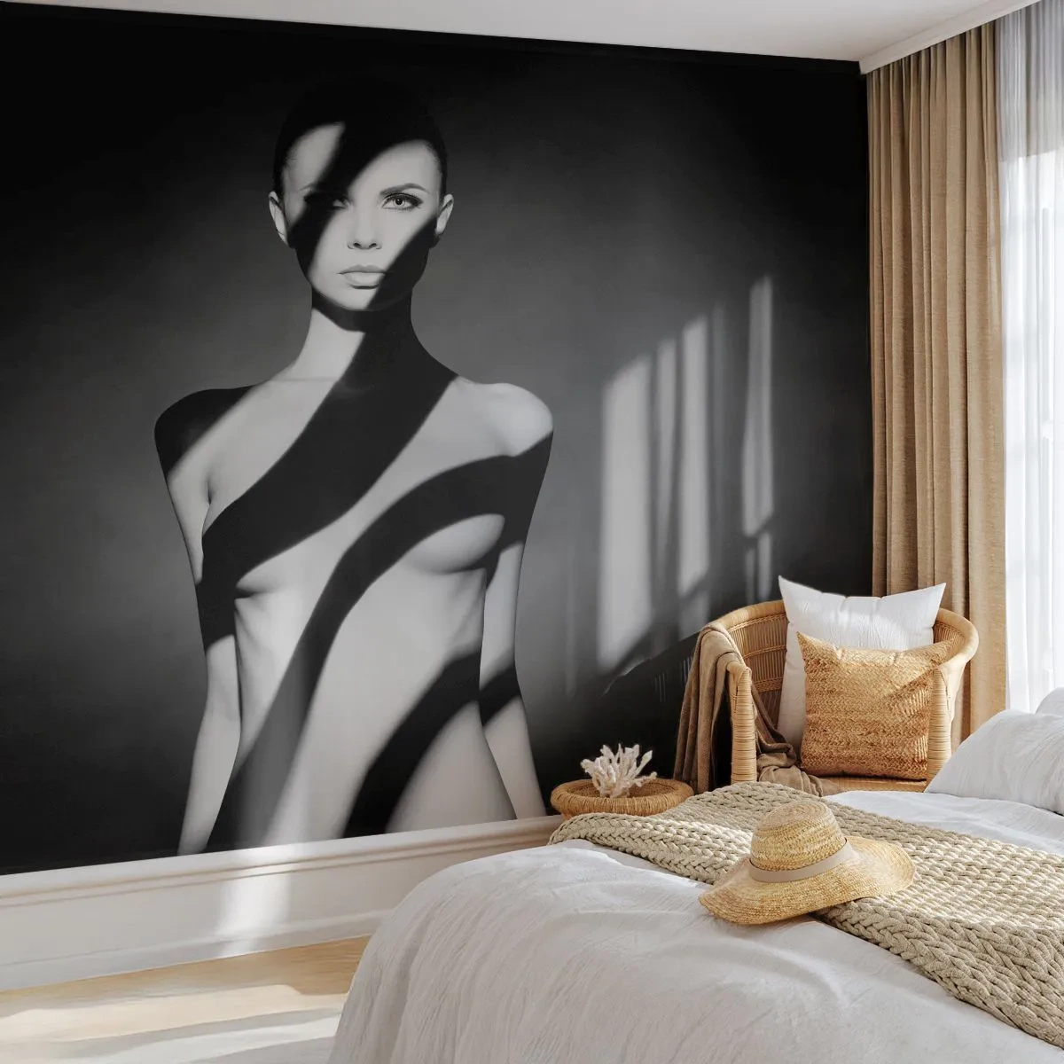 Fototapeta Premium Canvas - V septembri aj v tieni - Žena, Telo, Kus - 450x315 cm