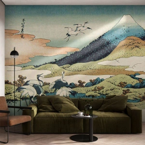 Fototapeta Premium Sand - V japonskom duchu - bocian, Vták, Krajina - 100x70 cm