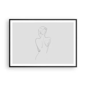Plagát v čiernom ráme - Hudba tela - 100x70 cm
